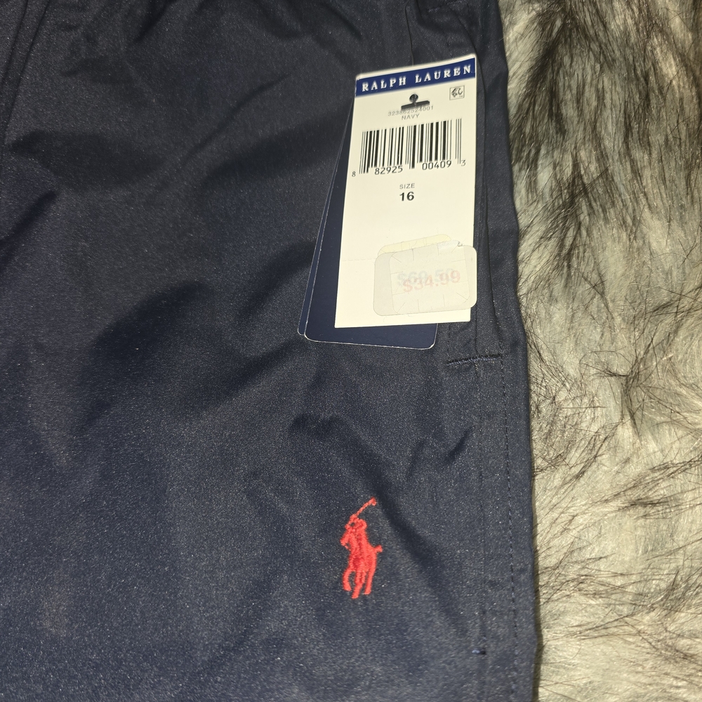 Ralph Lauren Navy Pants with Red Logo